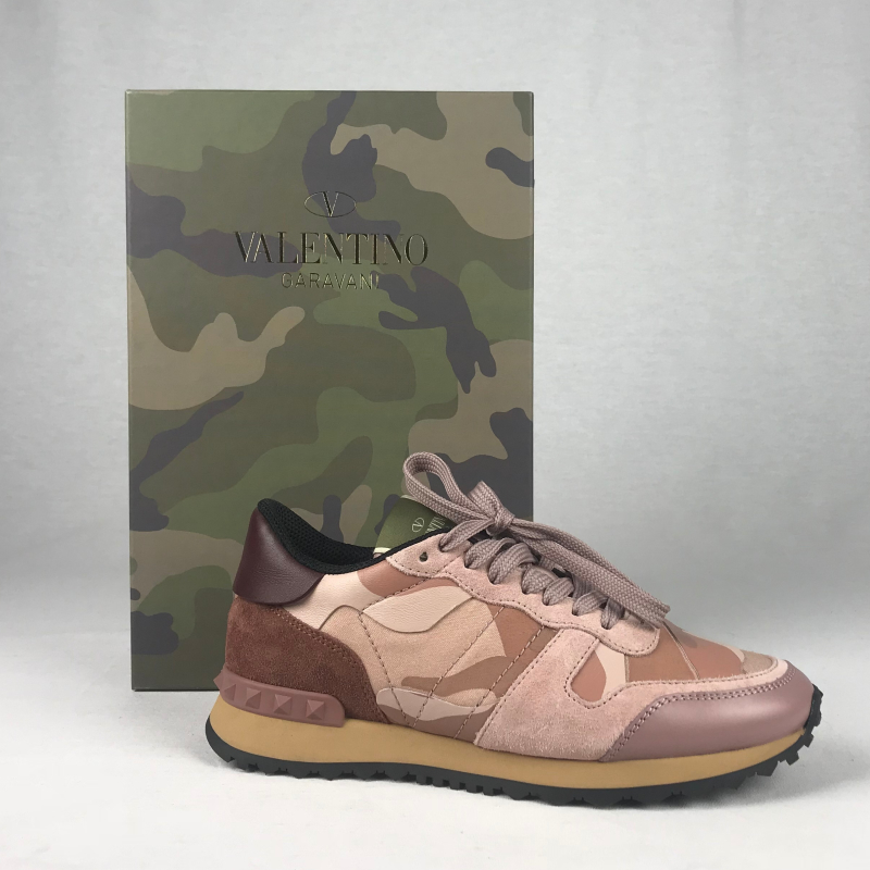 VALENTINO Pink camouflage sneakers - Artishock Luxury and exclusive fashion